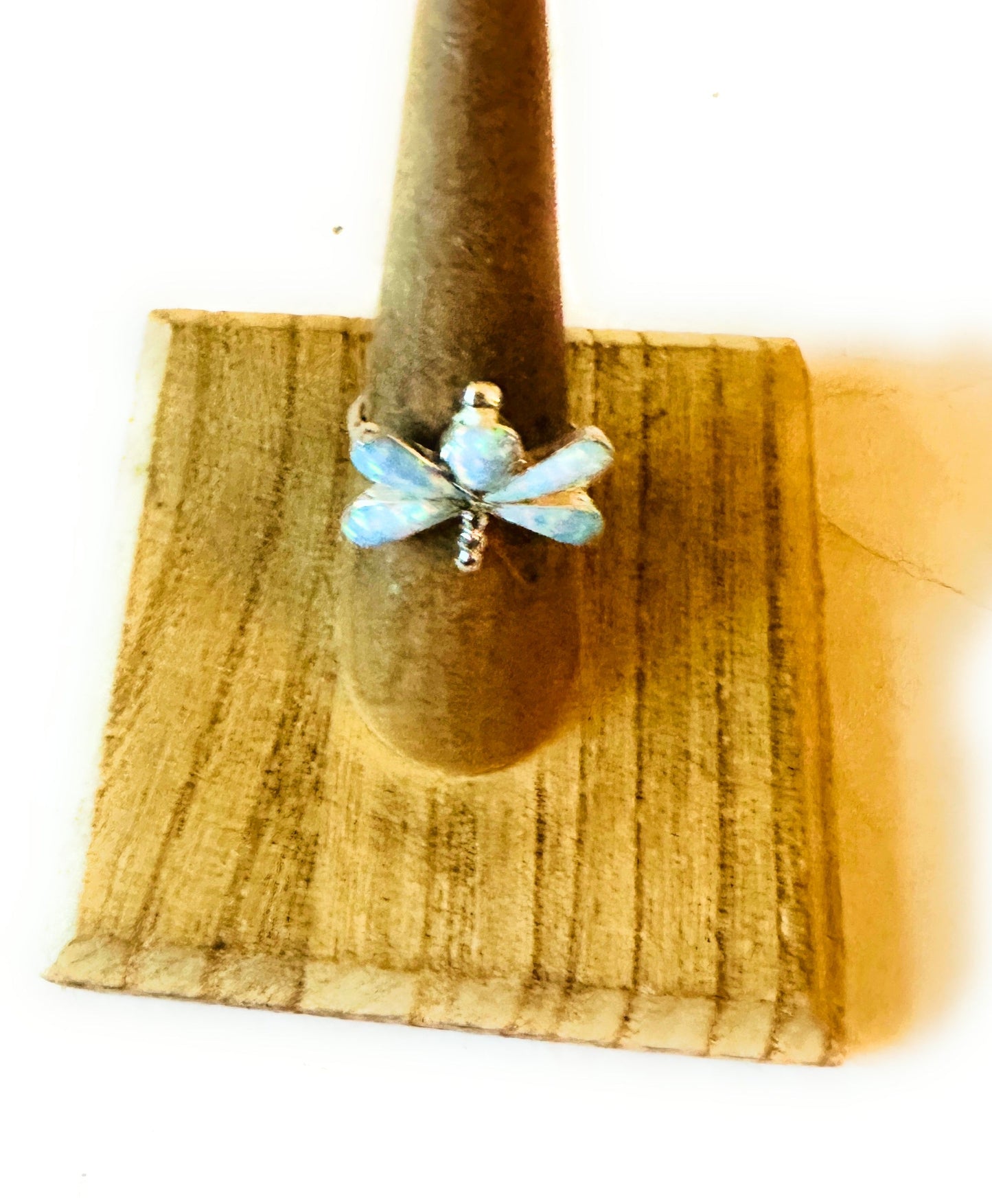 Navajo Sterling Silver & Blue Opal Dragonfly Ring