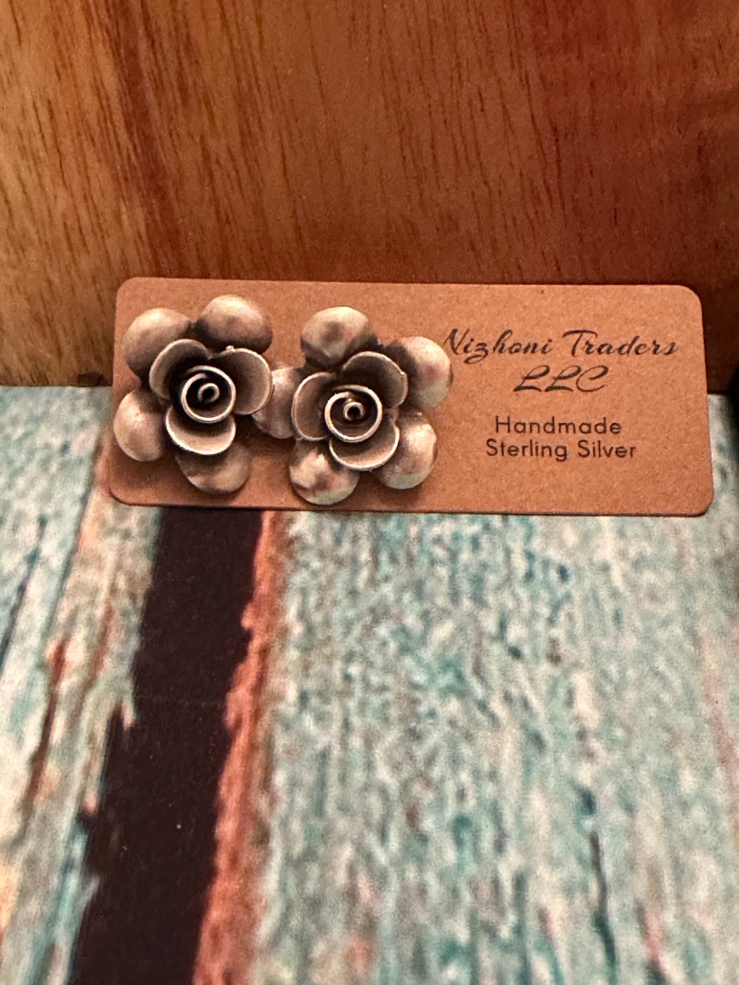 Blossom Brilliance Handmade Sterling Silver Flower Post Earrings