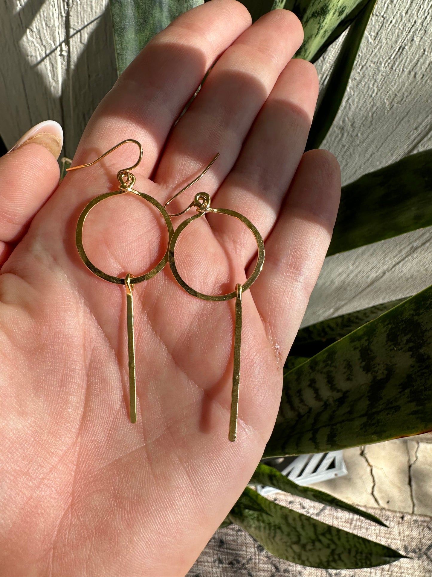 “The Golden Collection”  Handmade Gold Plated Hammered Hoop Earrings