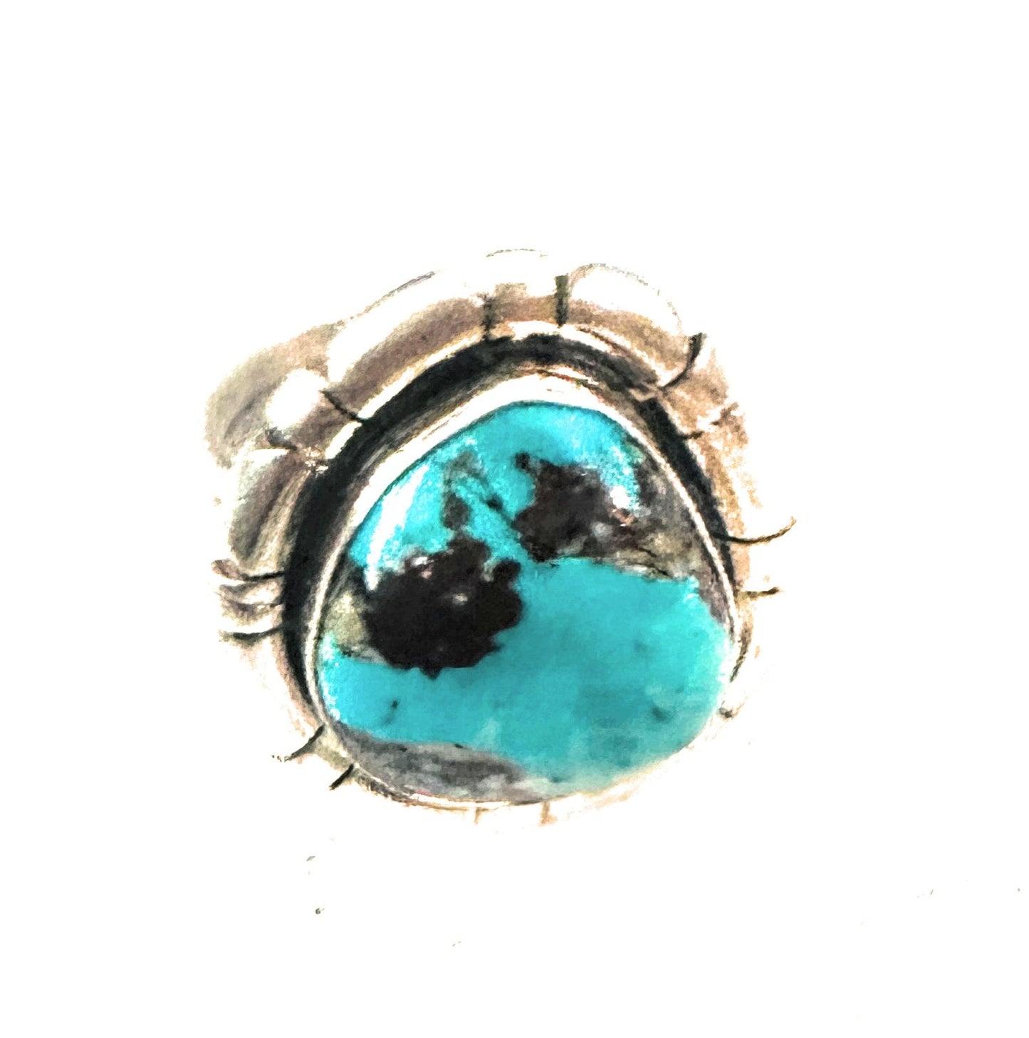 Navajo Sterling Silver & Turquoise Adjustable Ring