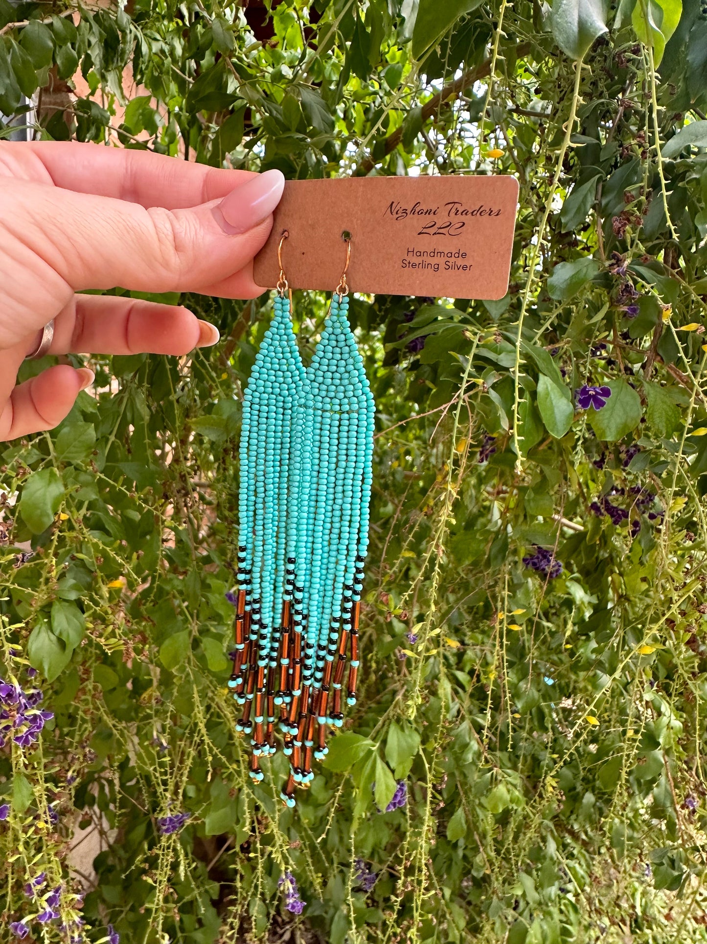 “The Golden Collection” Sedona Handmade Turquoise Beaded Earrings