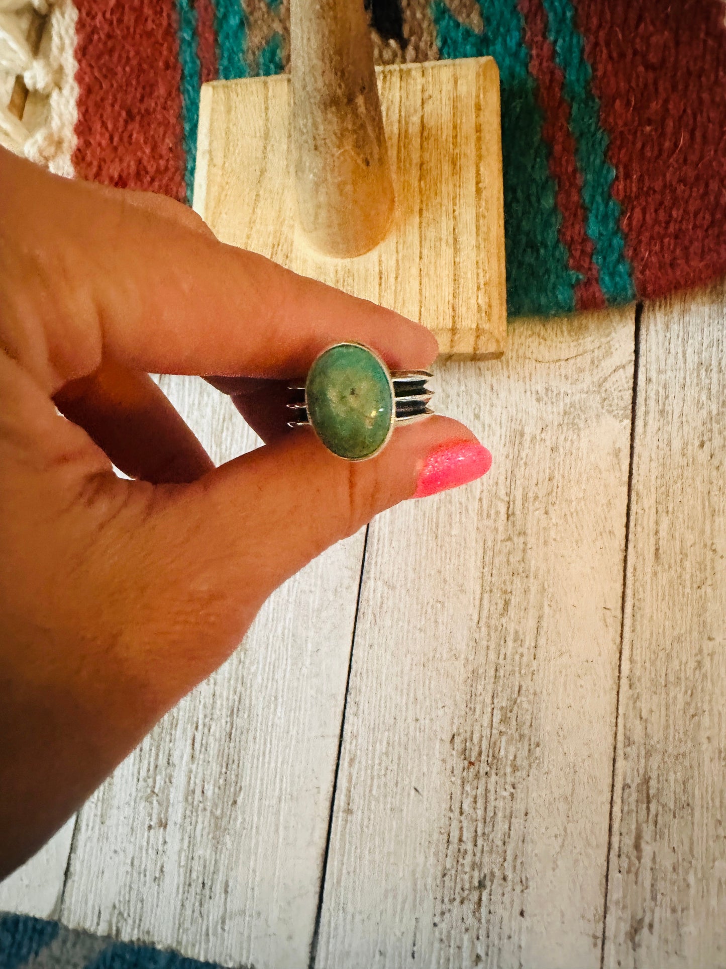 Navajo Turquoise & Sterling Silver Ring Size 5.25