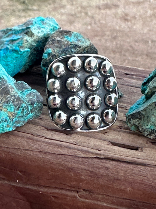 (Copy) Handmade Sterling Silver 5mm Ball Ring Adjustable