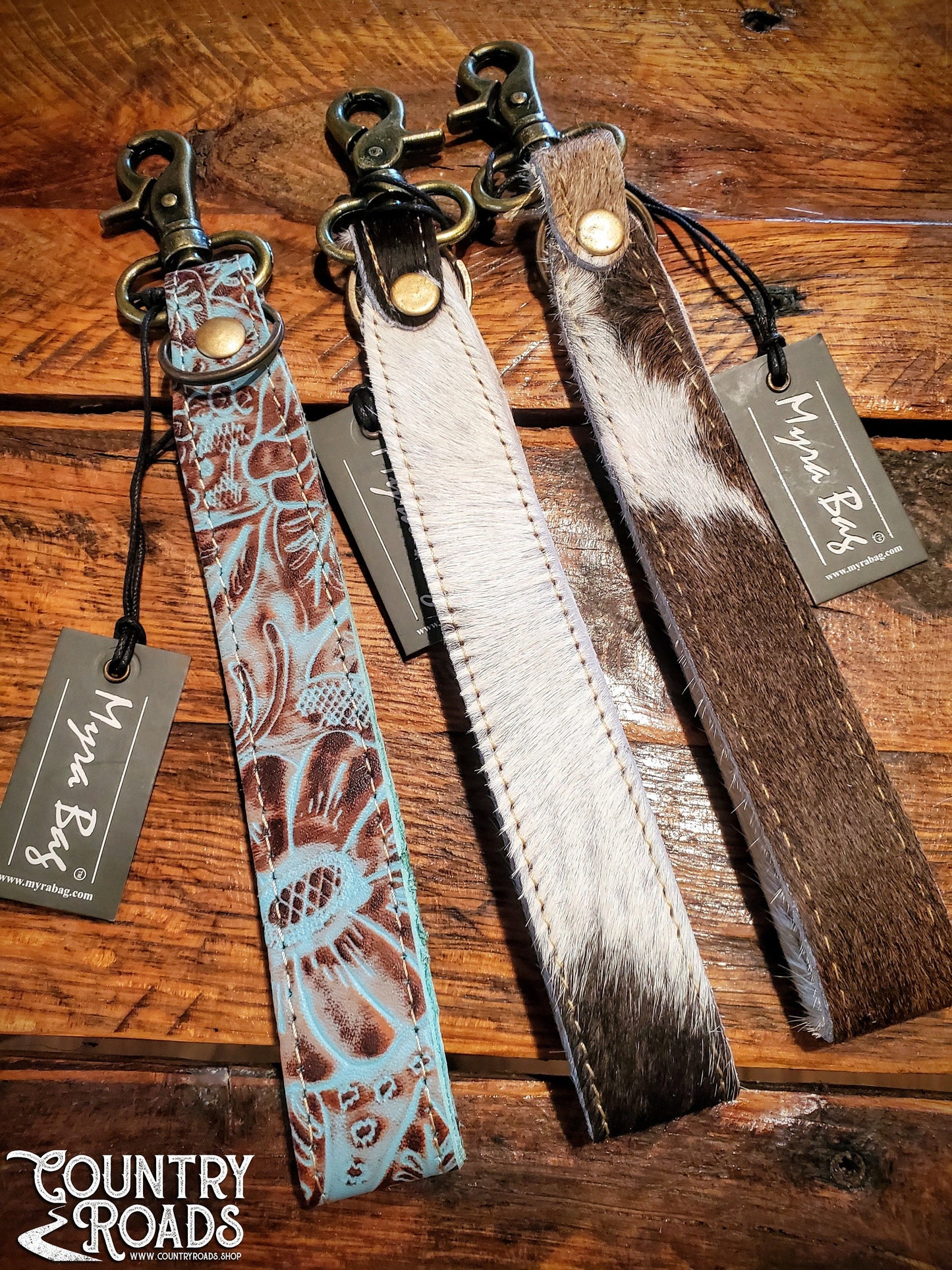 Genuine Leather Cowhide Wristlet Straps - Add to Keychains or Purse - Great Cheap Gifts & Stocking Stuffers!