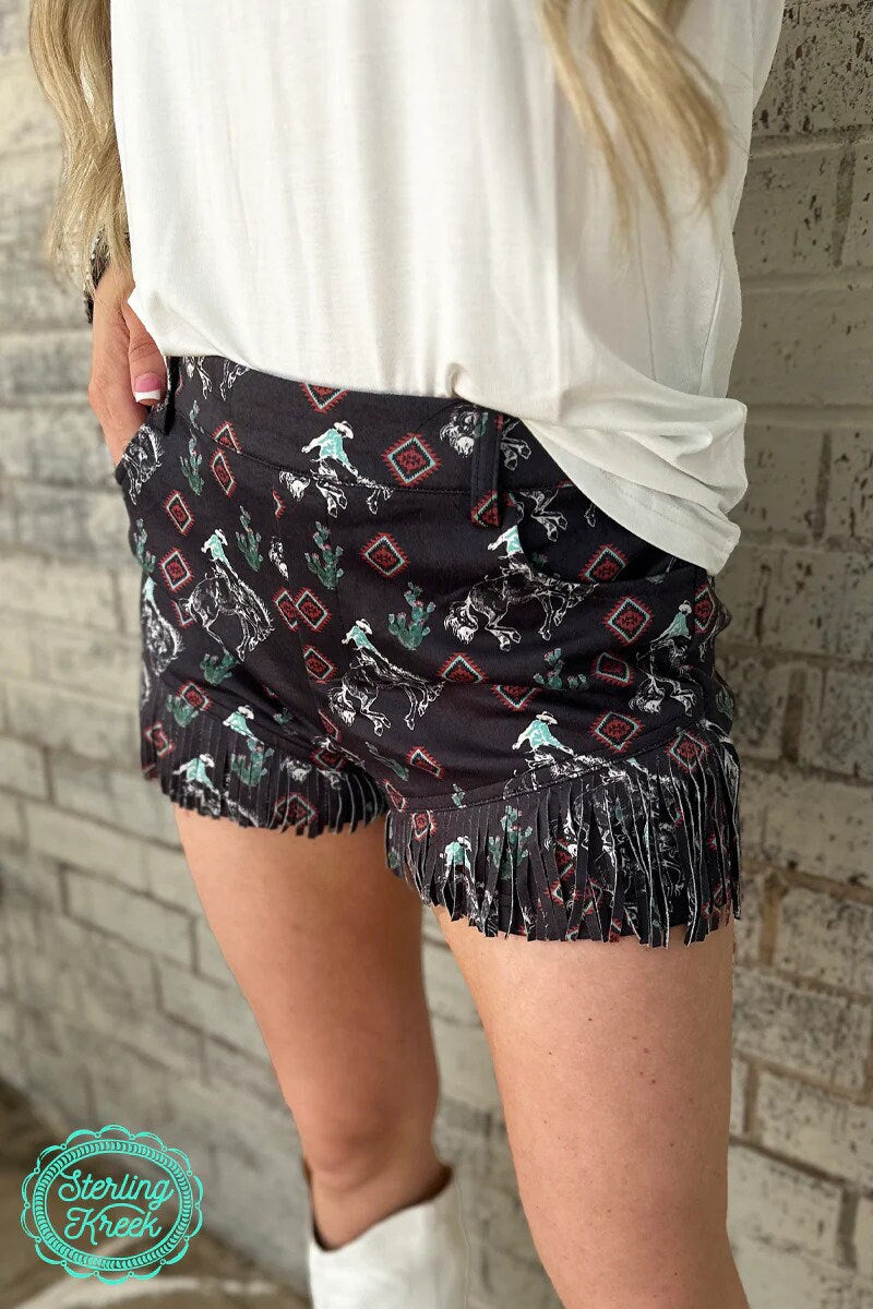 Bronc Desert Fringe Shorts