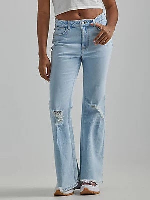 NEW Genuine Wrangler Women's Fierce Flare Distressed Denim Jeans