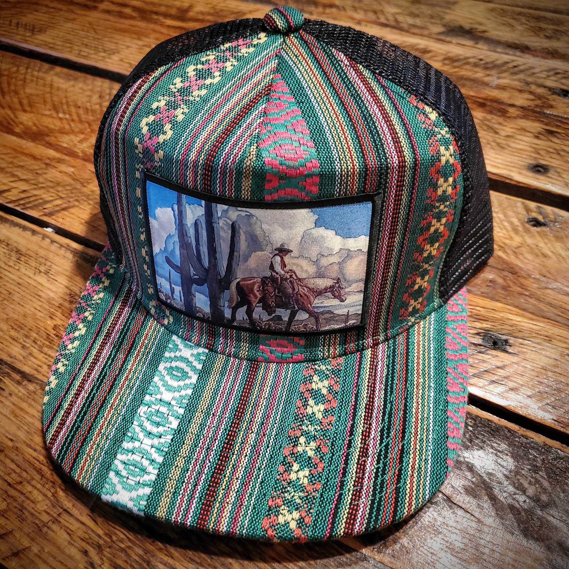 Vintage Western Desert Cowboy Retro Trucker Hat - Infant, Youth, & Adult Sizes