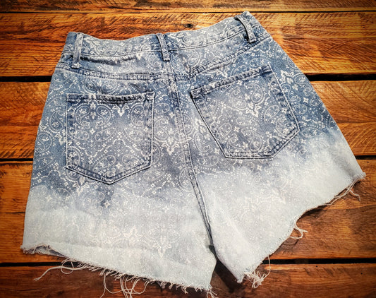 Hand Distressed Denim Shorts - Women's Size 5