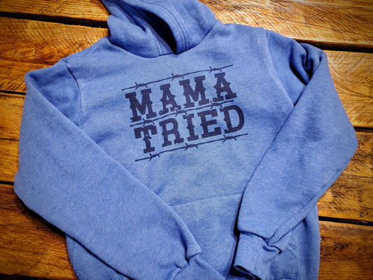 Mama Tried - Youth Premium Extra Soft Vintage Western Fleece Sweatshirt