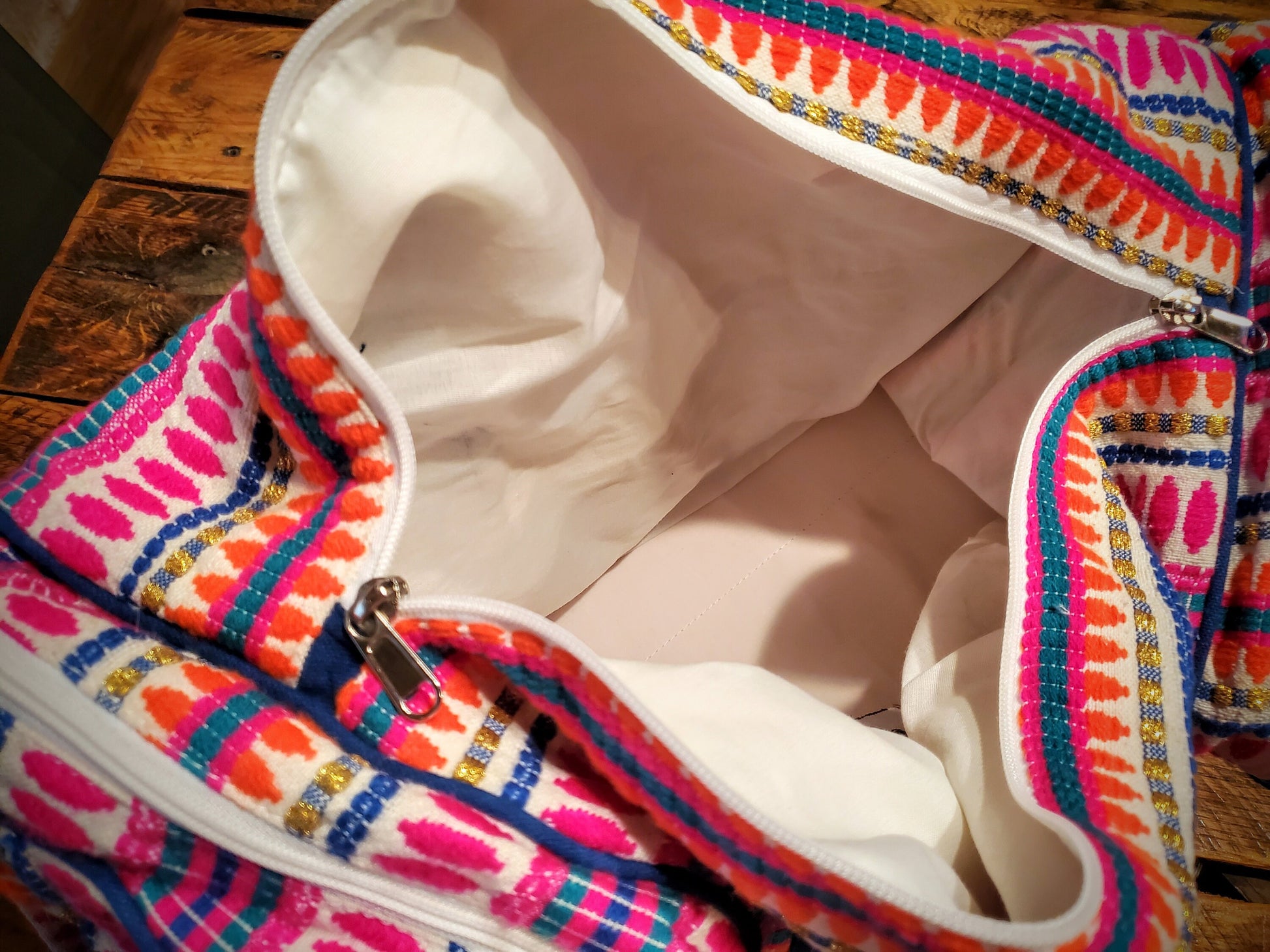 Pink Aztec Southwestern Duffle Weekender Bag - Great for Travel, Gym, & More