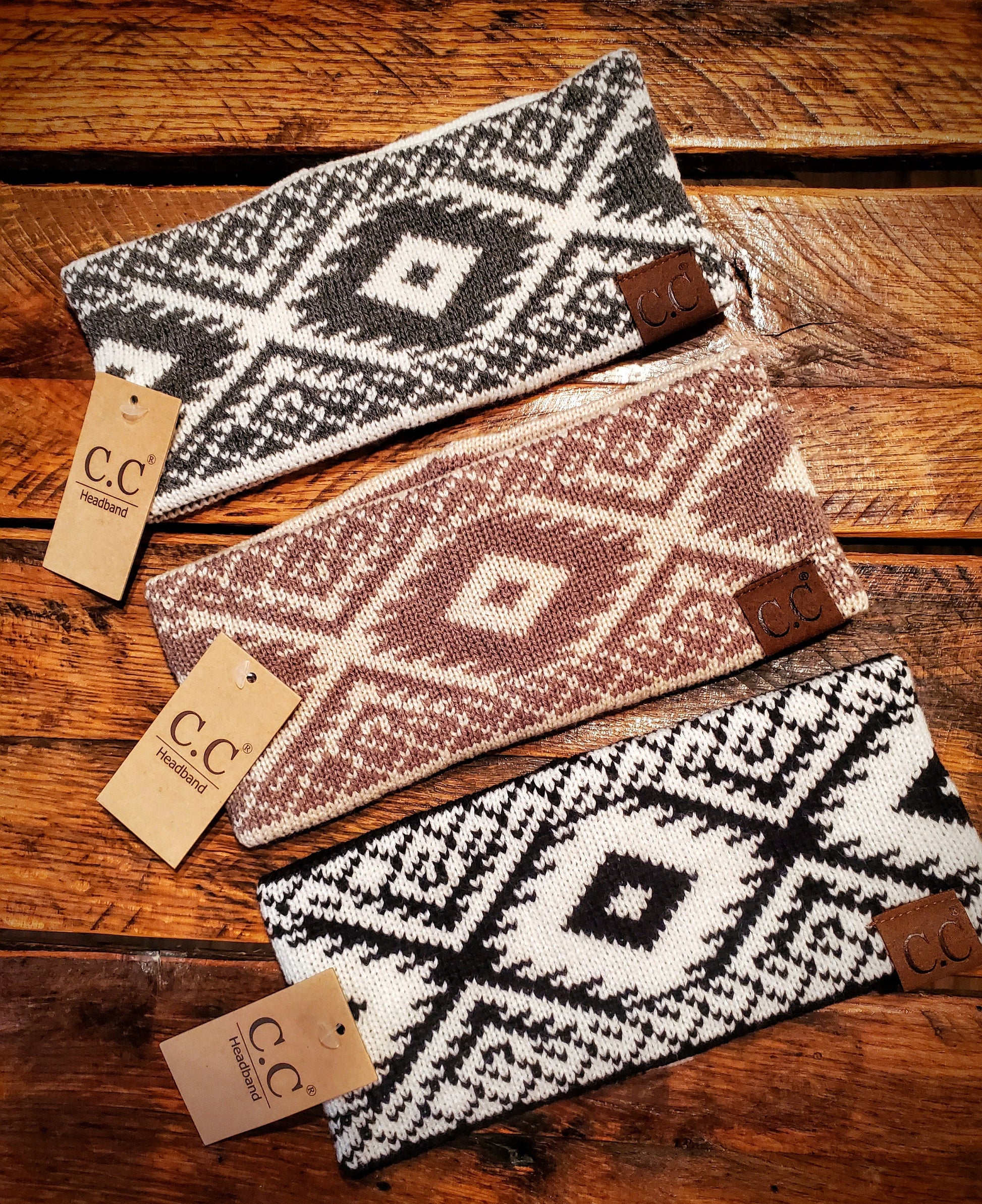 Genuine CC Aztec Headbands / Ear Warmers - Great Gifts and Stocking Stuffers!