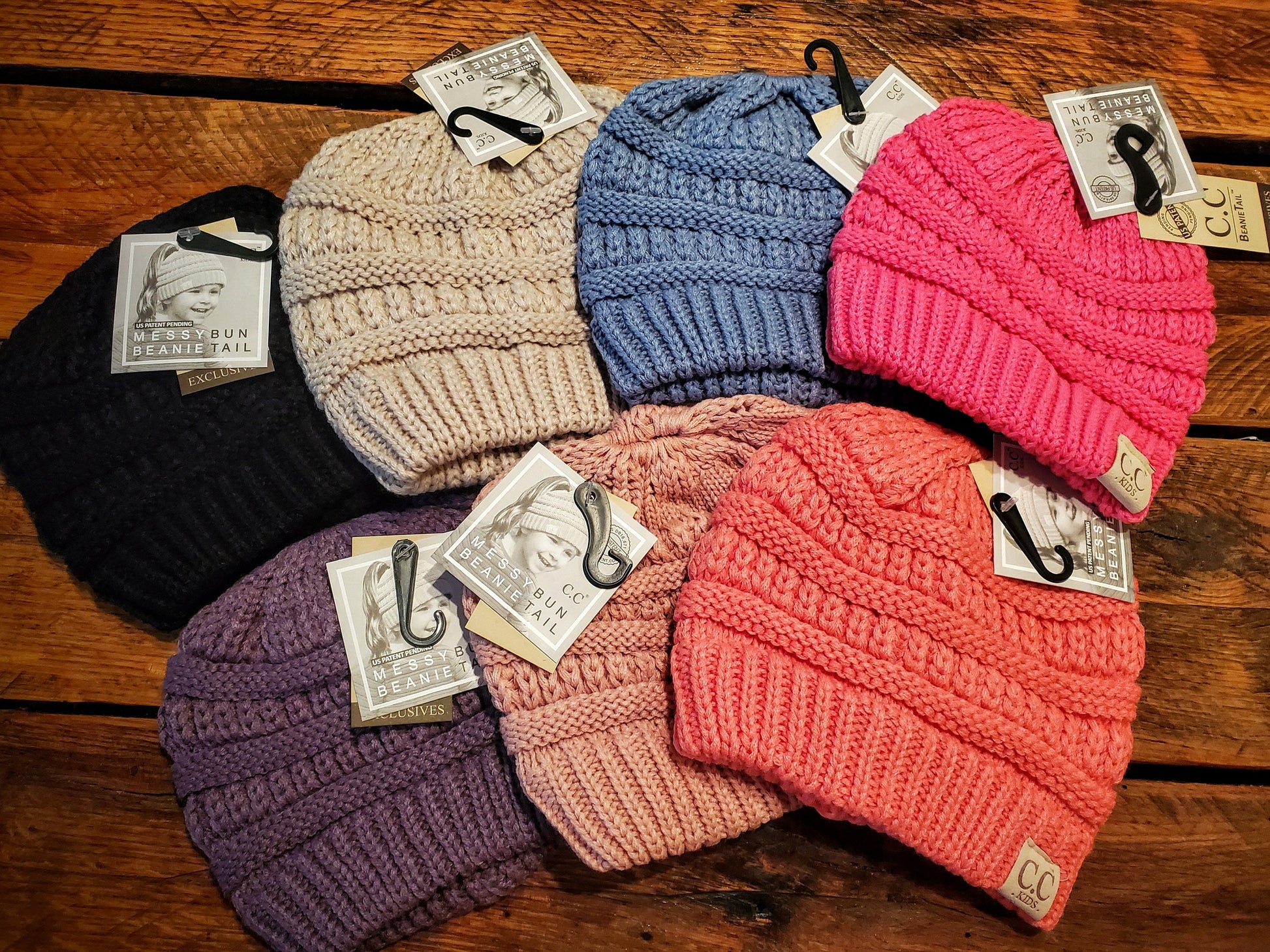 Genuine CC Ponytail / Messy Bun Beanies - Youth & Adult Sizes - Great Gifts and Stocking Stuffers!