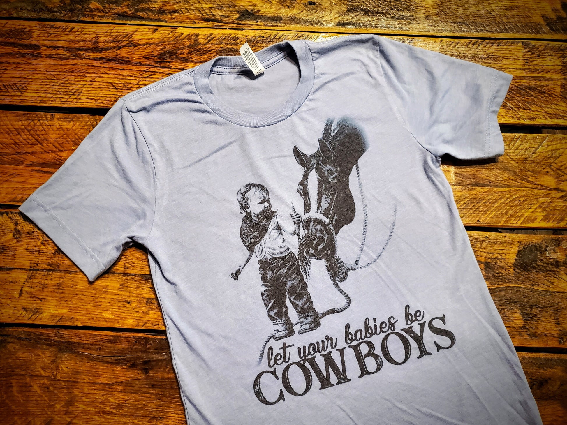 Let Your Babies Be Cowboys - Premium Extra Soft Vintage Country Western Retro Shirt