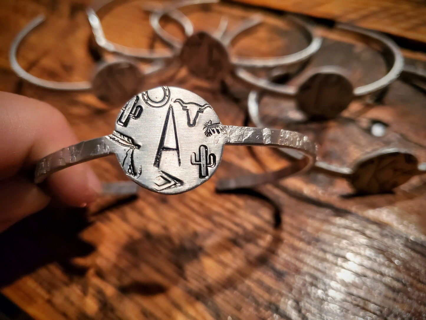 Handmade Western Initial Monogram Letter Bracelets