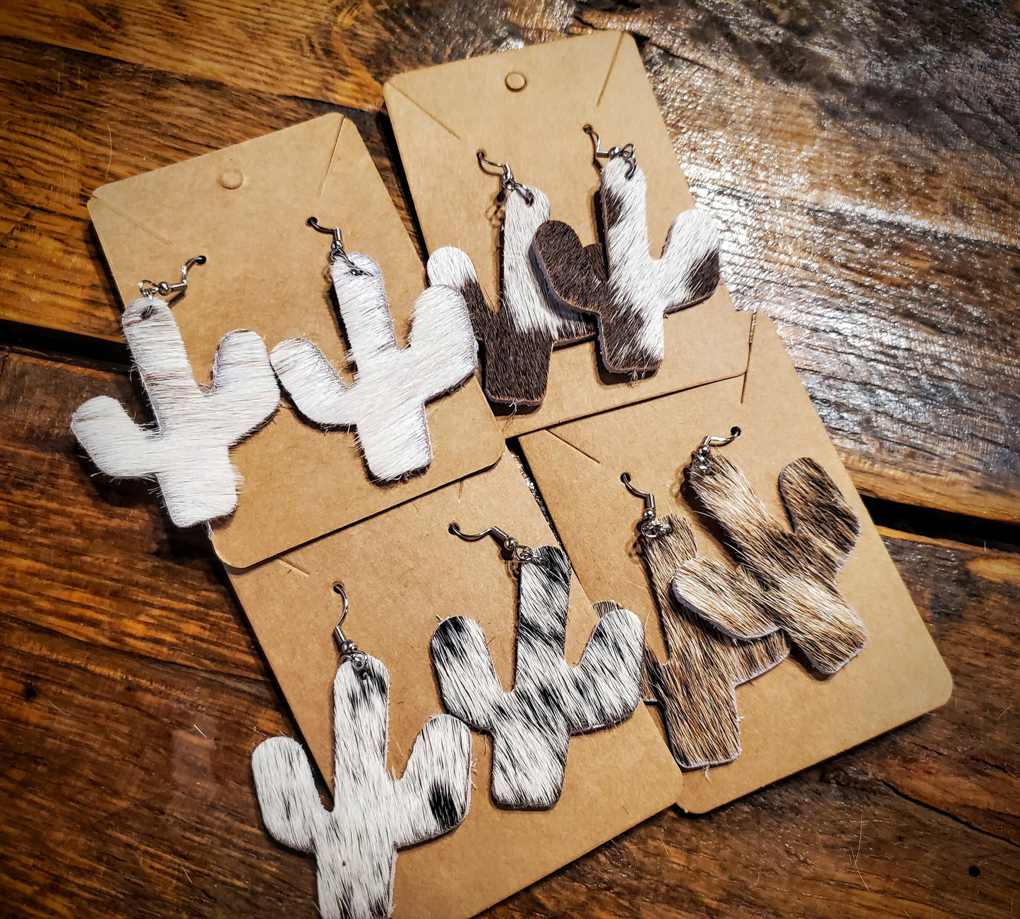 Handmade Genuine Cowhide Earrings - Hypoallergenic, Pick Your Style!