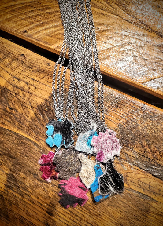 Handmade Dainty Genuine Cowhide Necklaces - Hypoallergenic, Pick Your Style!