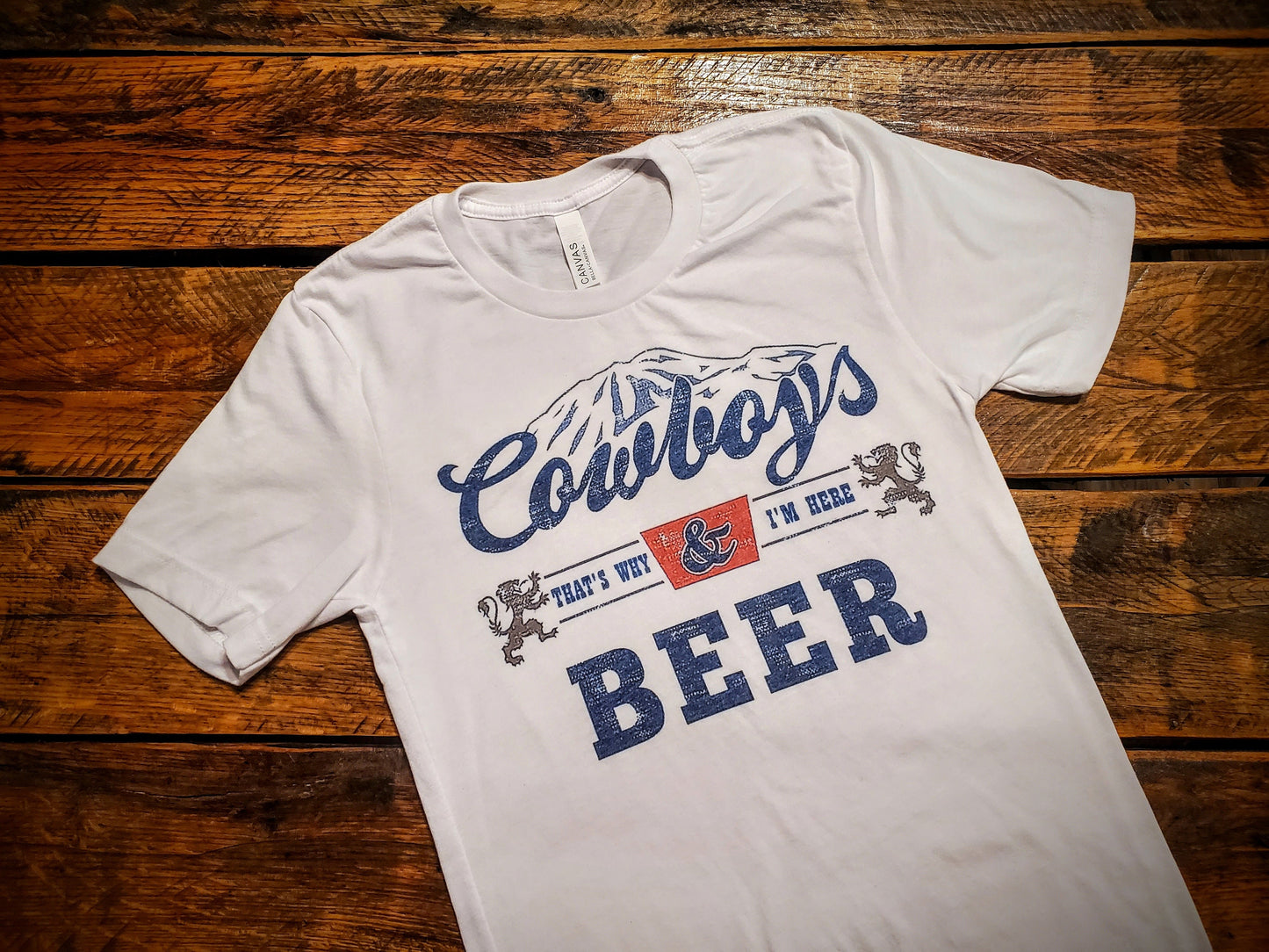 Cowboys & Beer, That's Why I'm Here - Premium Extra Soft Vintage Western Tee Shirt - Pick Your Color - Baby, Toddler, Youth, Adult Sizes