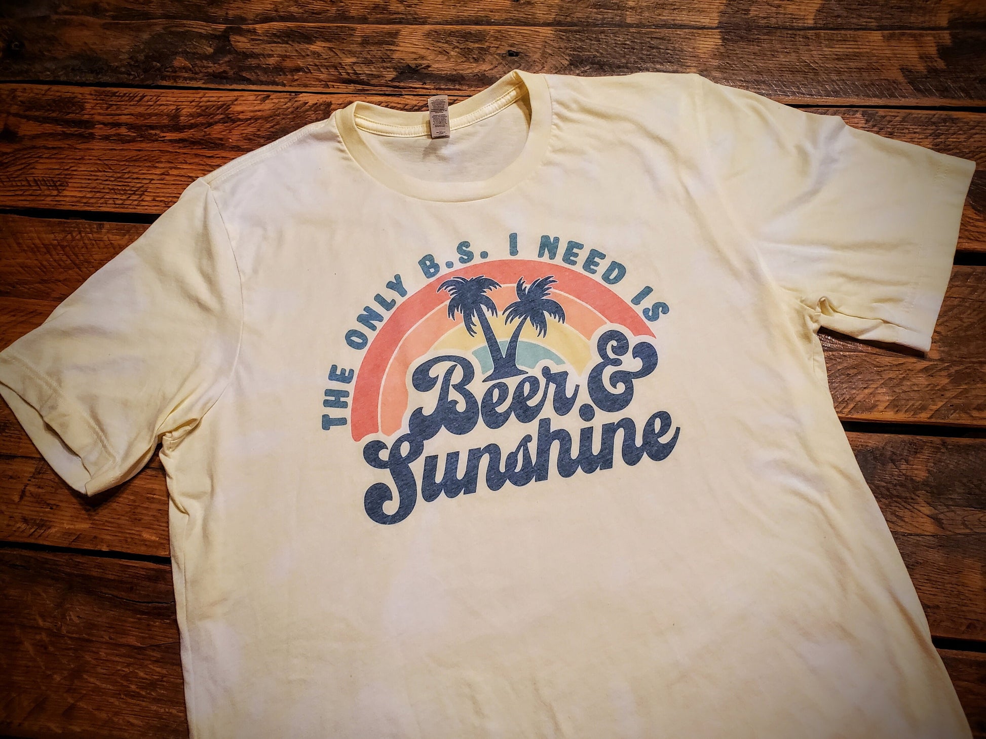 The Only BS I Need Is Beer & Sunshine - Premium Extra Soft Vintage Western Tee Shirt - Pick Your Color - Baby, Toddler, Youth, Adult Sizes