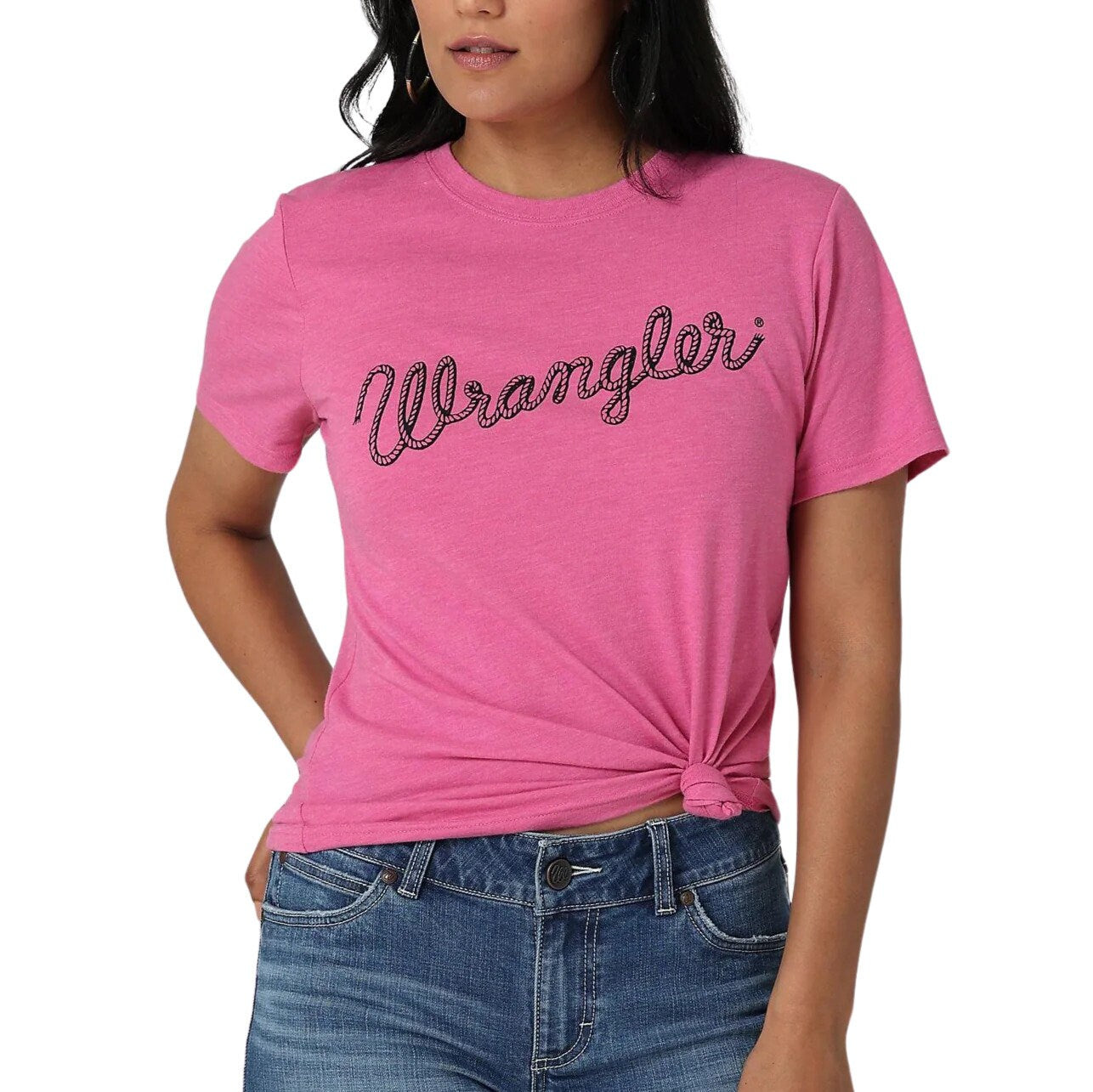 NEW Genuine Wrangler Women's Pink Logo Tee