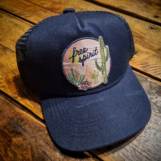 Vintage Free Spirit Western Retro Trucker Hat - Infant, Youth, & Adult Sizes