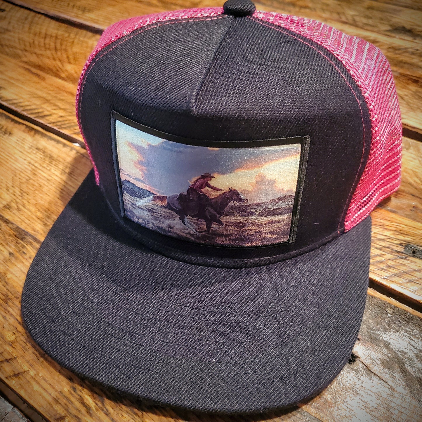 Vintage Western Cowgirl Retro Trucker Hat - Infant, Youth, & Adult Sizes