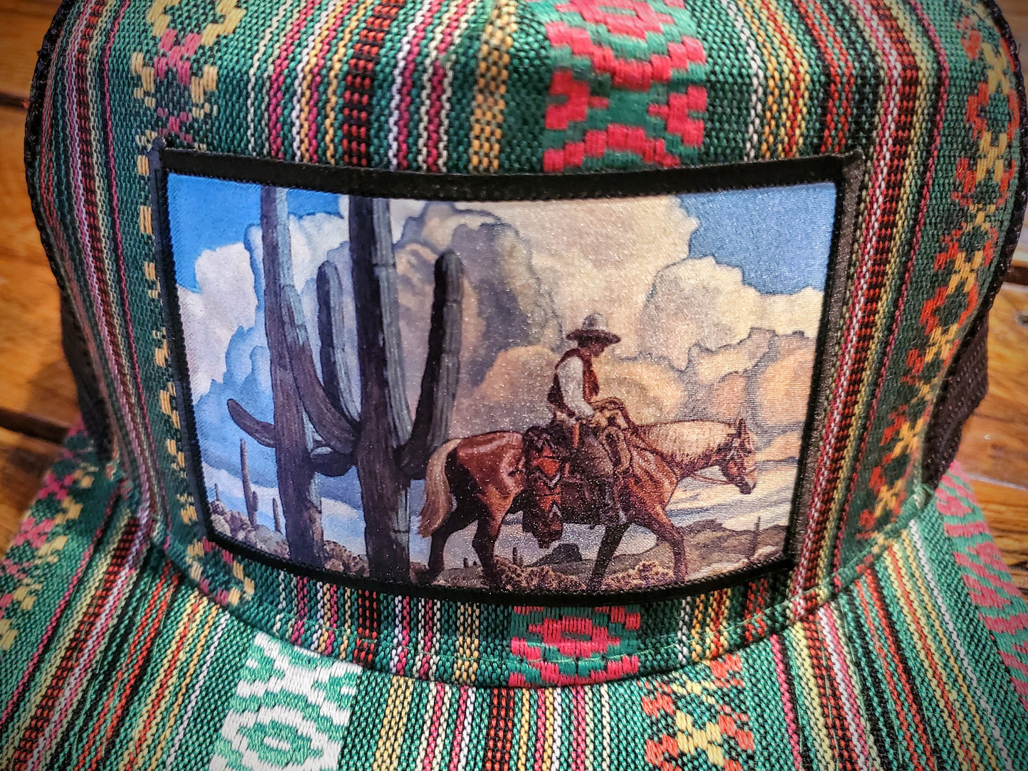 Vintage Western Desert Cowboy Retro Trucker Hat - Infant, Youth, & Adult Sizes