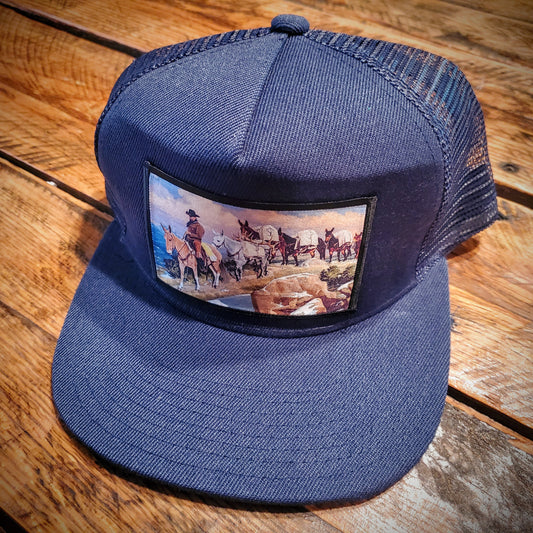 Vintage Western Mule Pack Train Retro Trucker Hat - Infant, Youth, & Adult Sizes