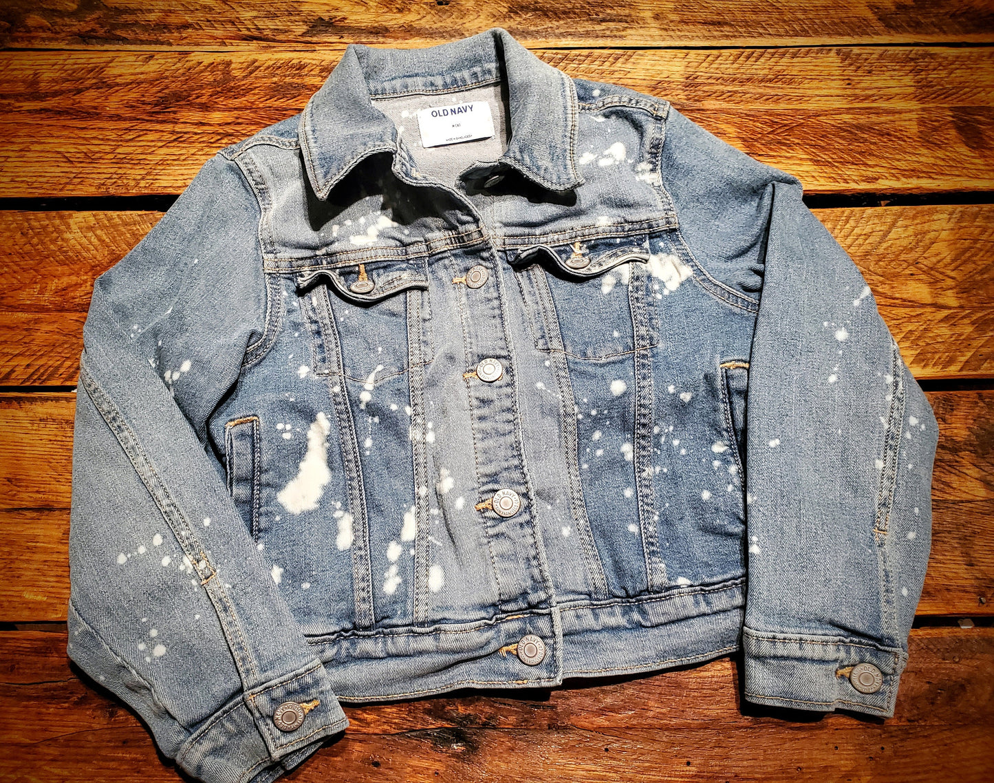 Hand Distressed Denim Jacket - Youth Medium (8)