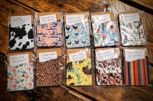 Custom Country Western Printed Cell Phone Wallets - Pick Your Style! - Great Cheap Gifts & Stocking Stuffers