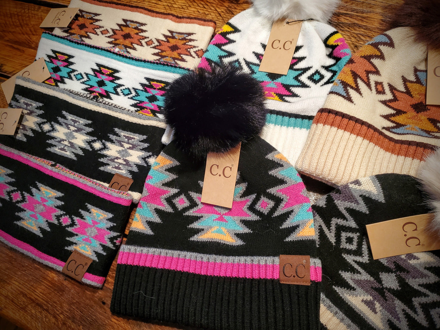 Genuine CC Aztec Beanies / Headbands / Ear Warmers - Great Gifts and Stocking Stuffers!