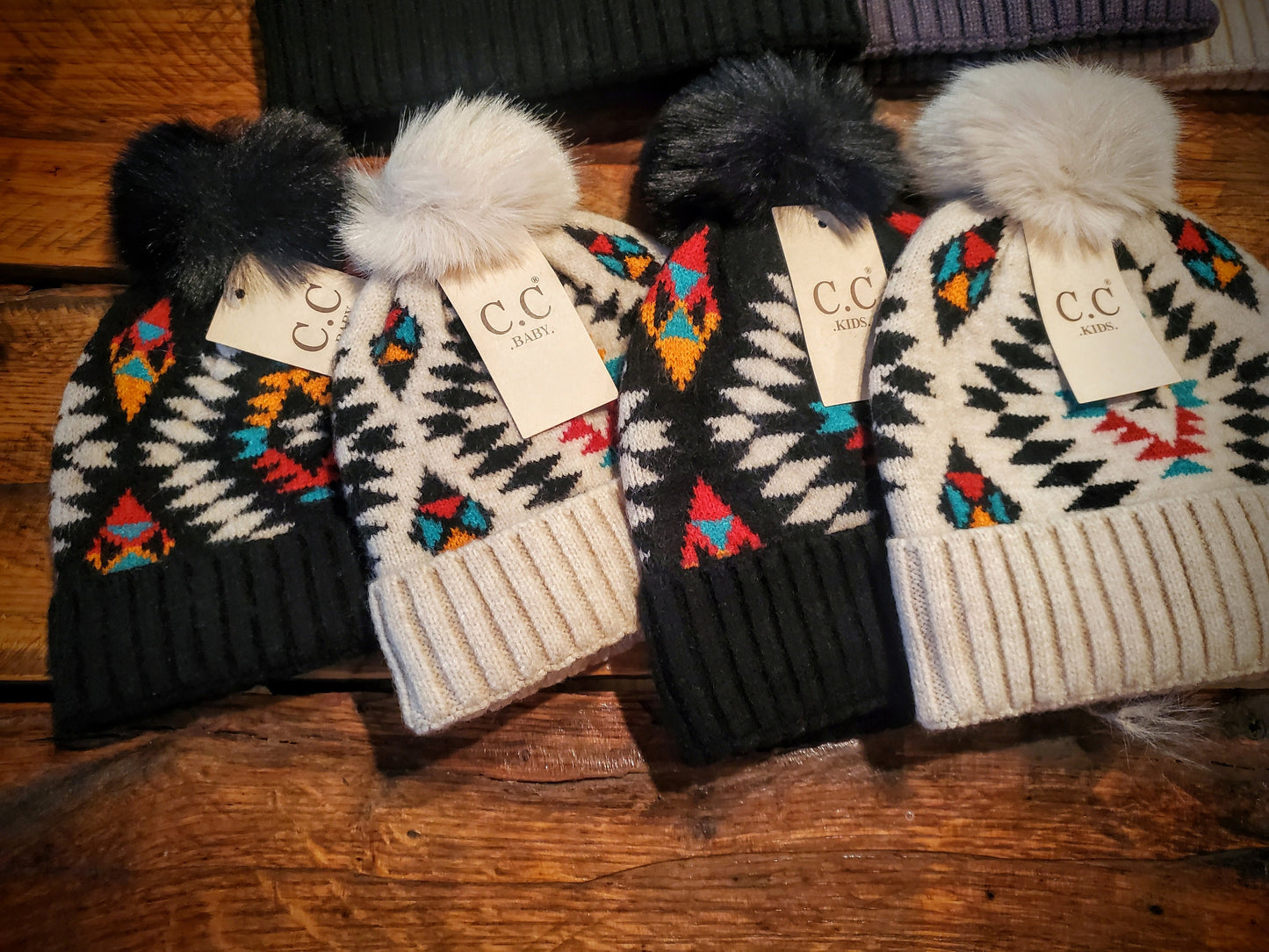 Genuine CC Aztec Beanies / Headbands / Ear Warmers - Youth & Adult Sizes - Great Gifts and Stocking Stuffers!