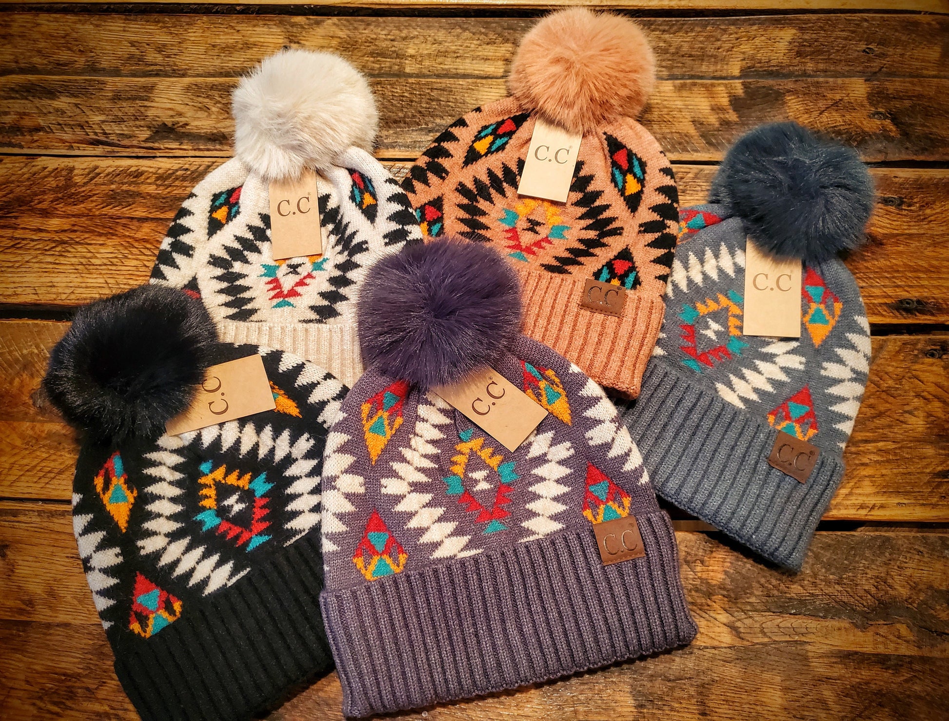 Genuine CC Aztec Beanies / Headbands / Ear Warmers - Youth & Adult Sizes - Great Gifts and Stocking Stuffers!