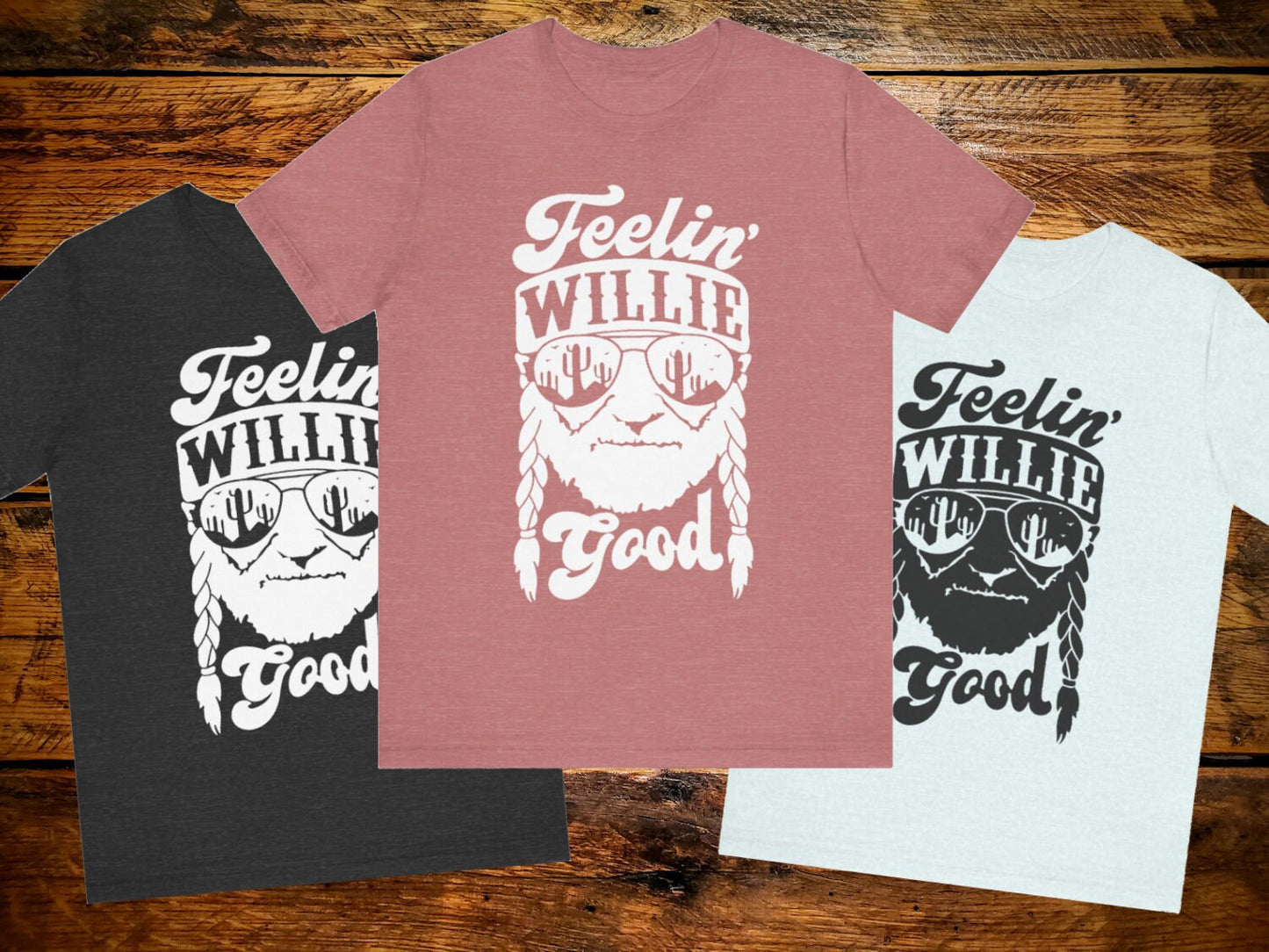 Feelin' Willie Good - Premium Extra Soft Vintage Western Tee Shirt - Pick Your Color - Baby, Toddler, Youth, Adult Sizes