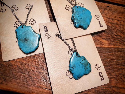 Handmade Genuine Turquoise Slab Necklaces