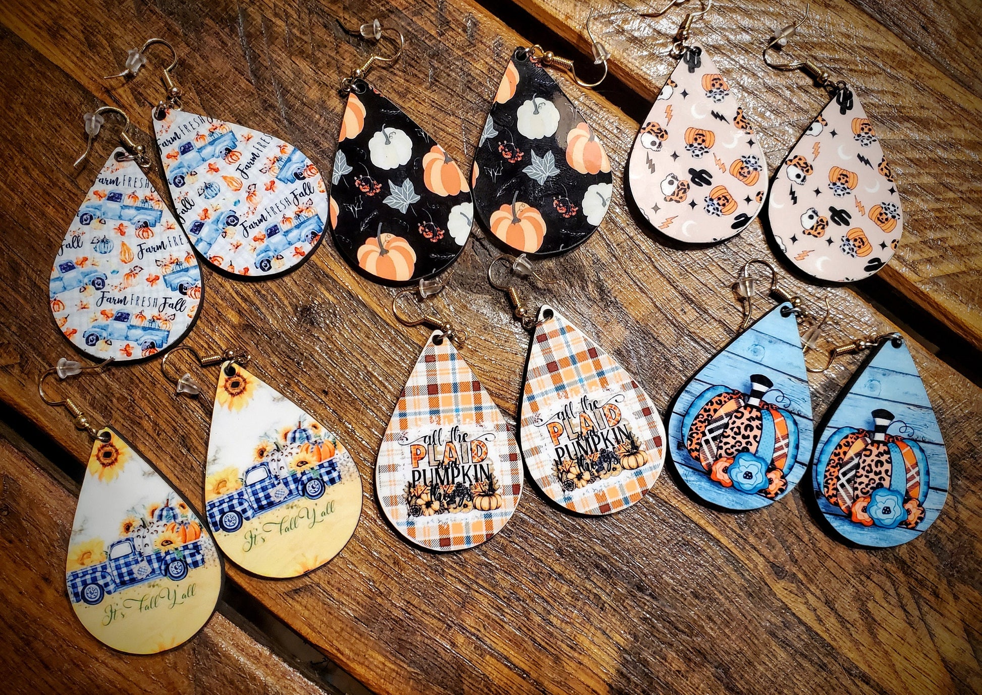 Fall Printed Earrings - Several Adorable Styles to Choose From