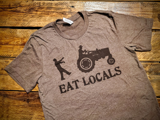 Eat Locals - Premium Extra Soft Vintage Country Halloween Tee Shirt - Pick Your Color - Baby, Toddler, Youth, Adult Sizes