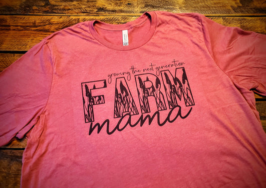 Farm Mama, Growing the Next Generation - Premium Extra Soft Vintage Western Tee Shirt - Pick Your Color - Baby, Toddler, Youth, Adult Sizes