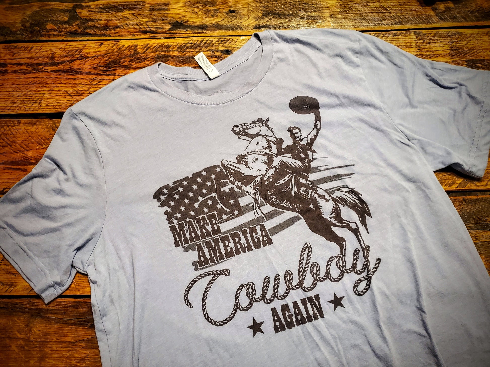 Make America Cowboy Again - Premium Extra Soft Vintage Western Tee Shirt - Pick Your Color - Baby, Toddler, Youth, Adult Sizes