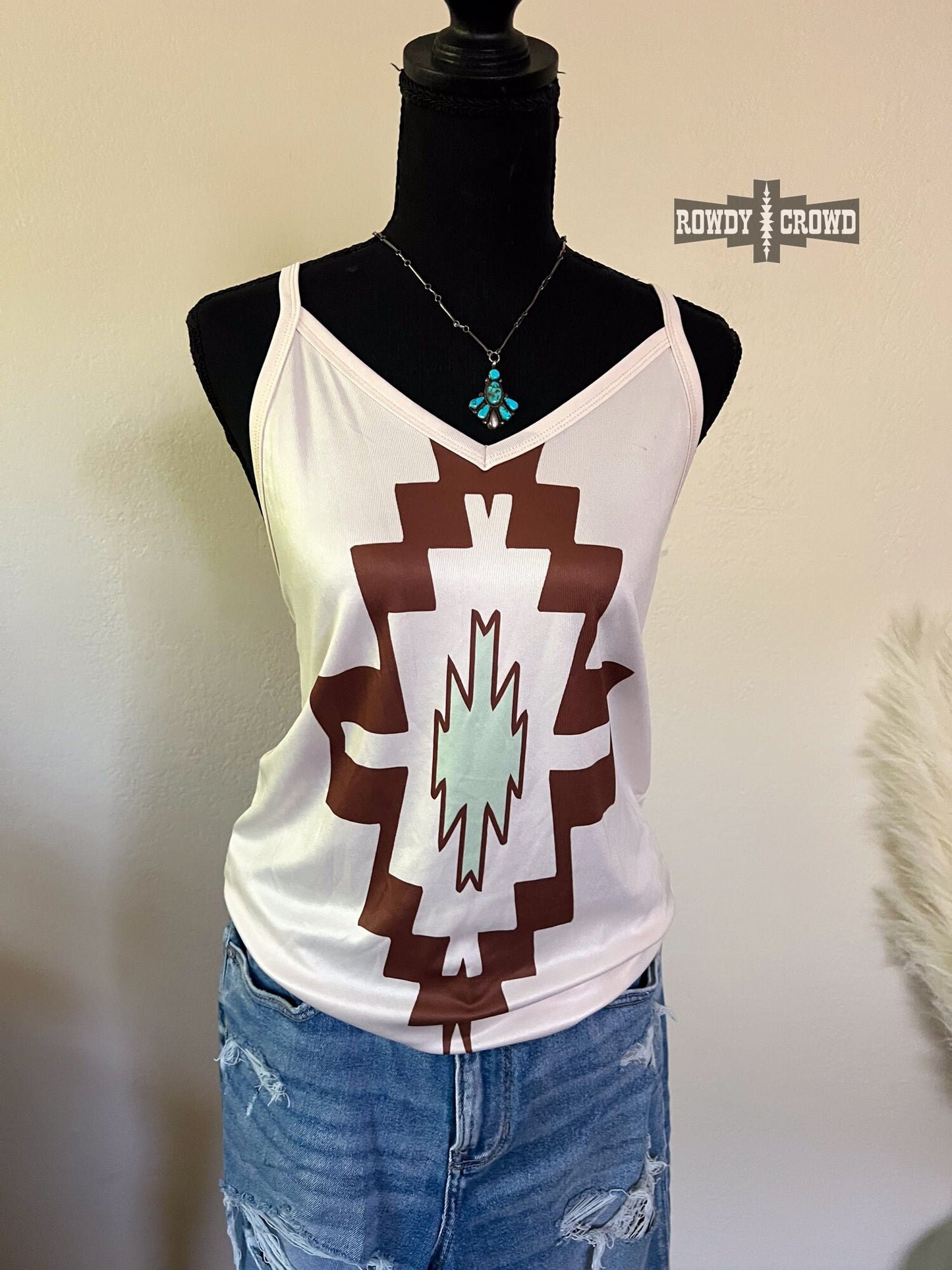 Taloga Western Aztec Tank Top