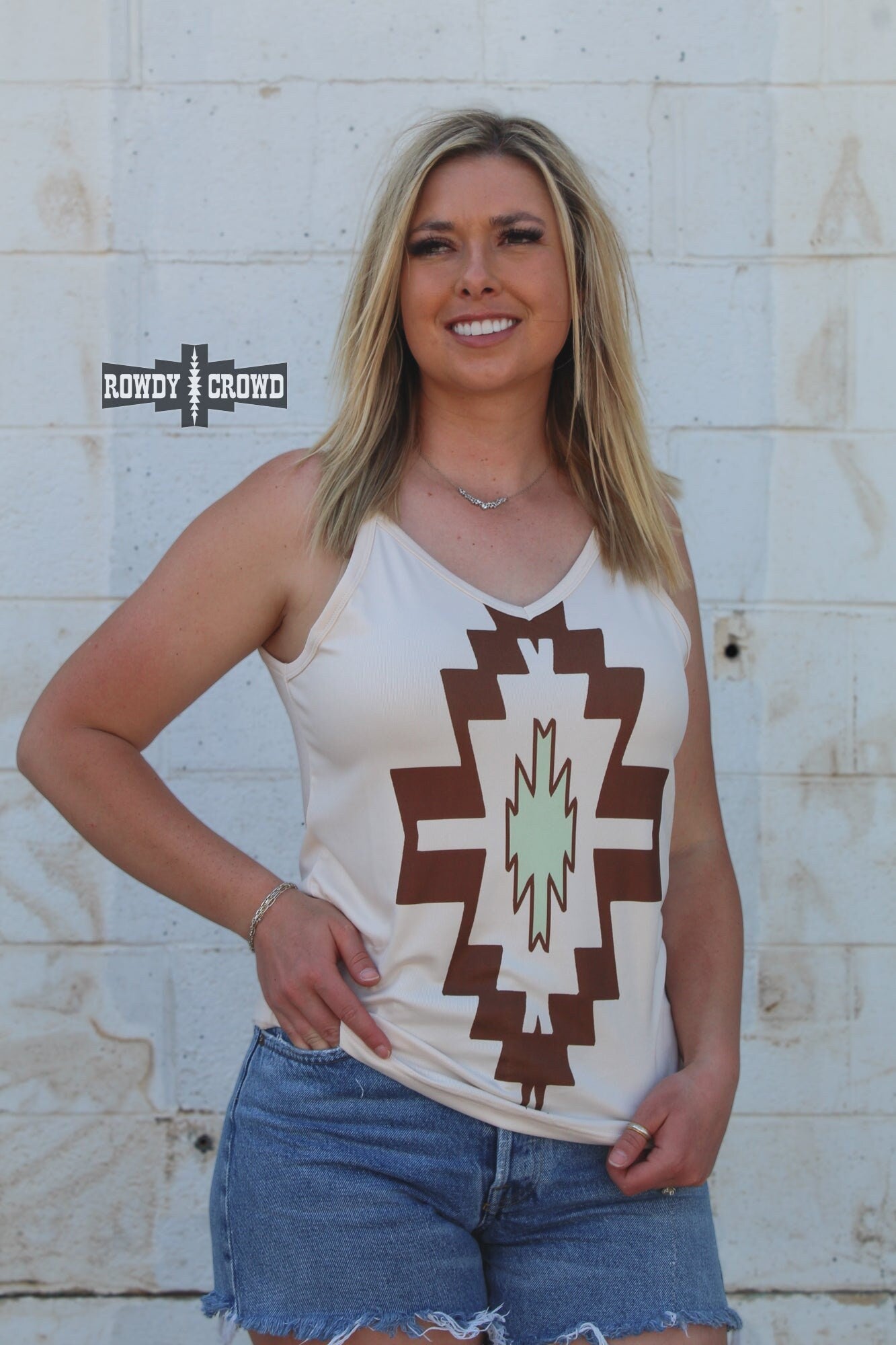 Taloga Western Aztec Tank Top