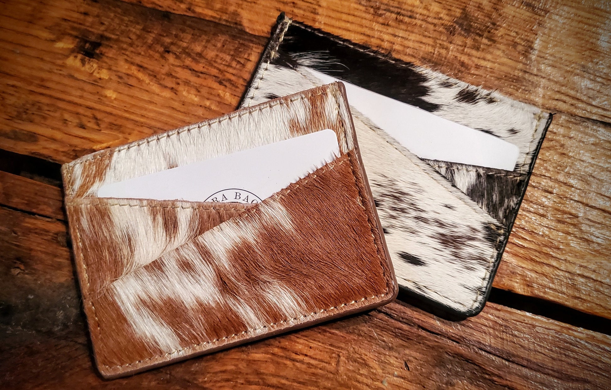 Genuine Cowhide Card Wallets - Great Gifts & Stocking Stuffers!