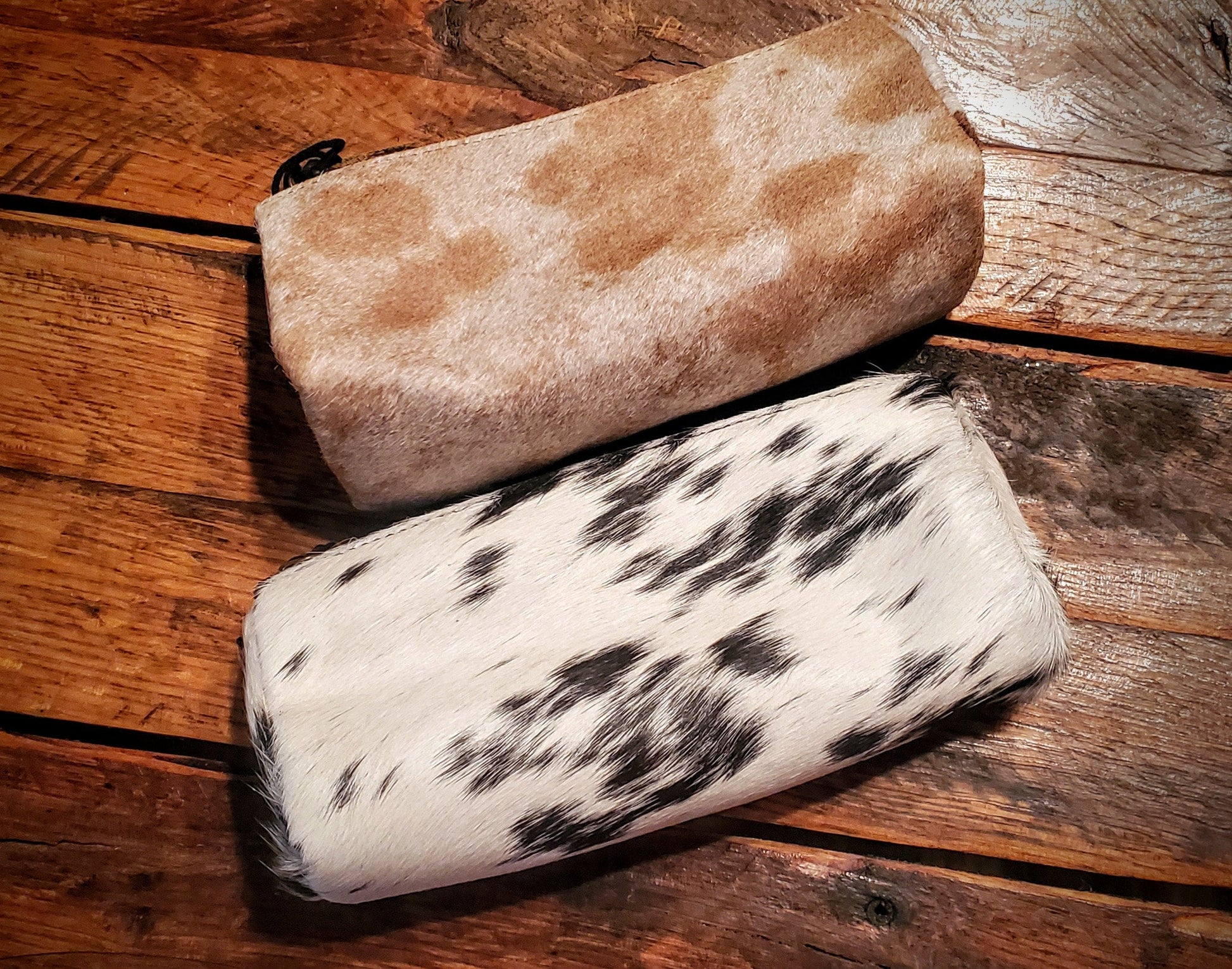 Genuine Cowhide Makeup & Travel Bags Pouches - Great Gifts, Stocking Stuffers!