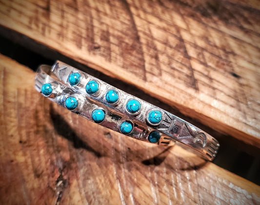 Sterling Silver & Turquoise Bangle Bracelets