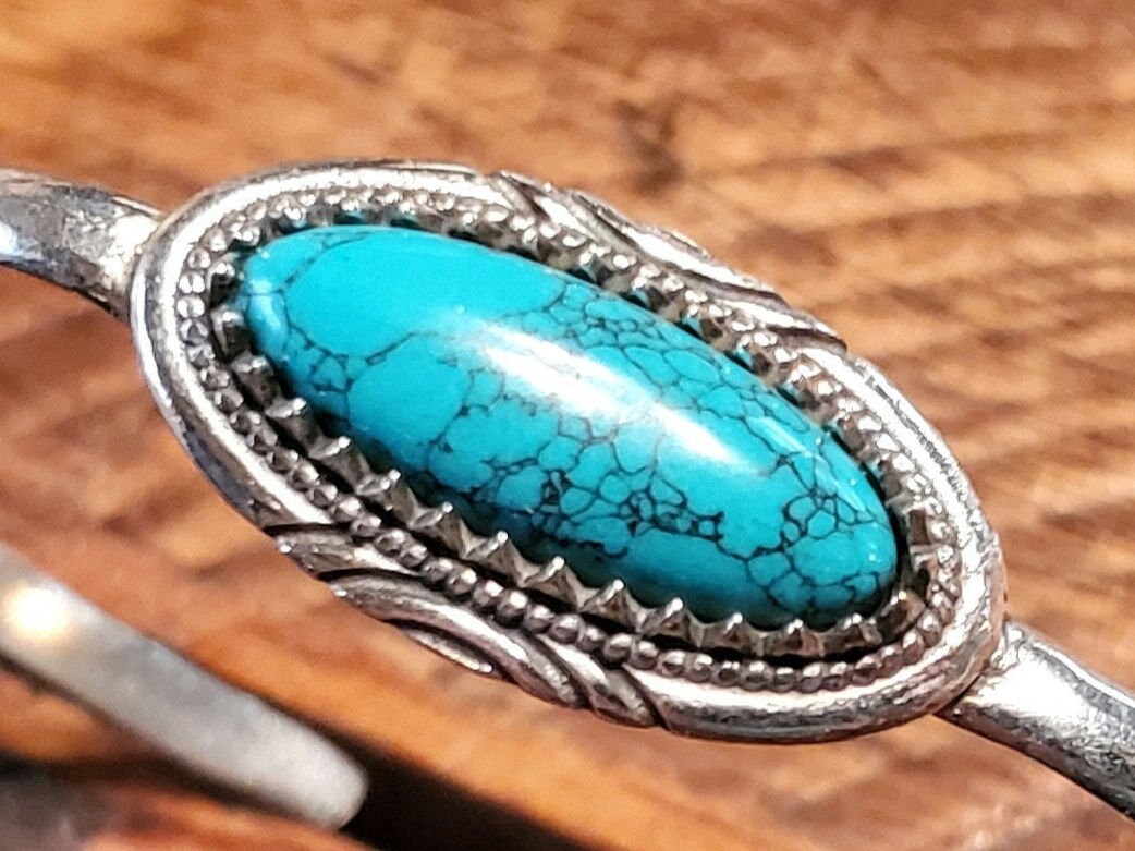 Sterling Silver & Turquoise Bangle Bracelet