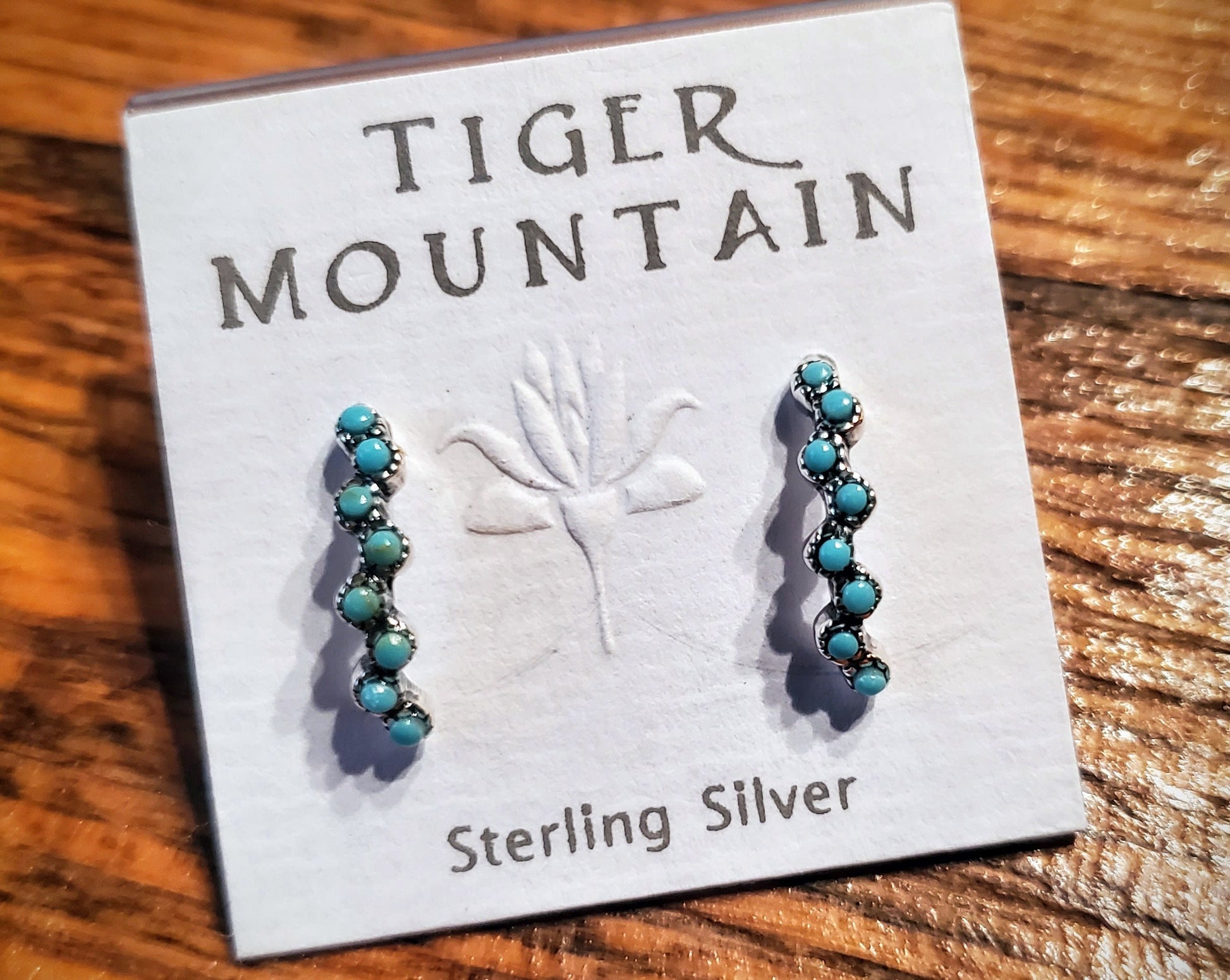 Dainty Sterling Silver & Turquoise Western Hoop Earrings