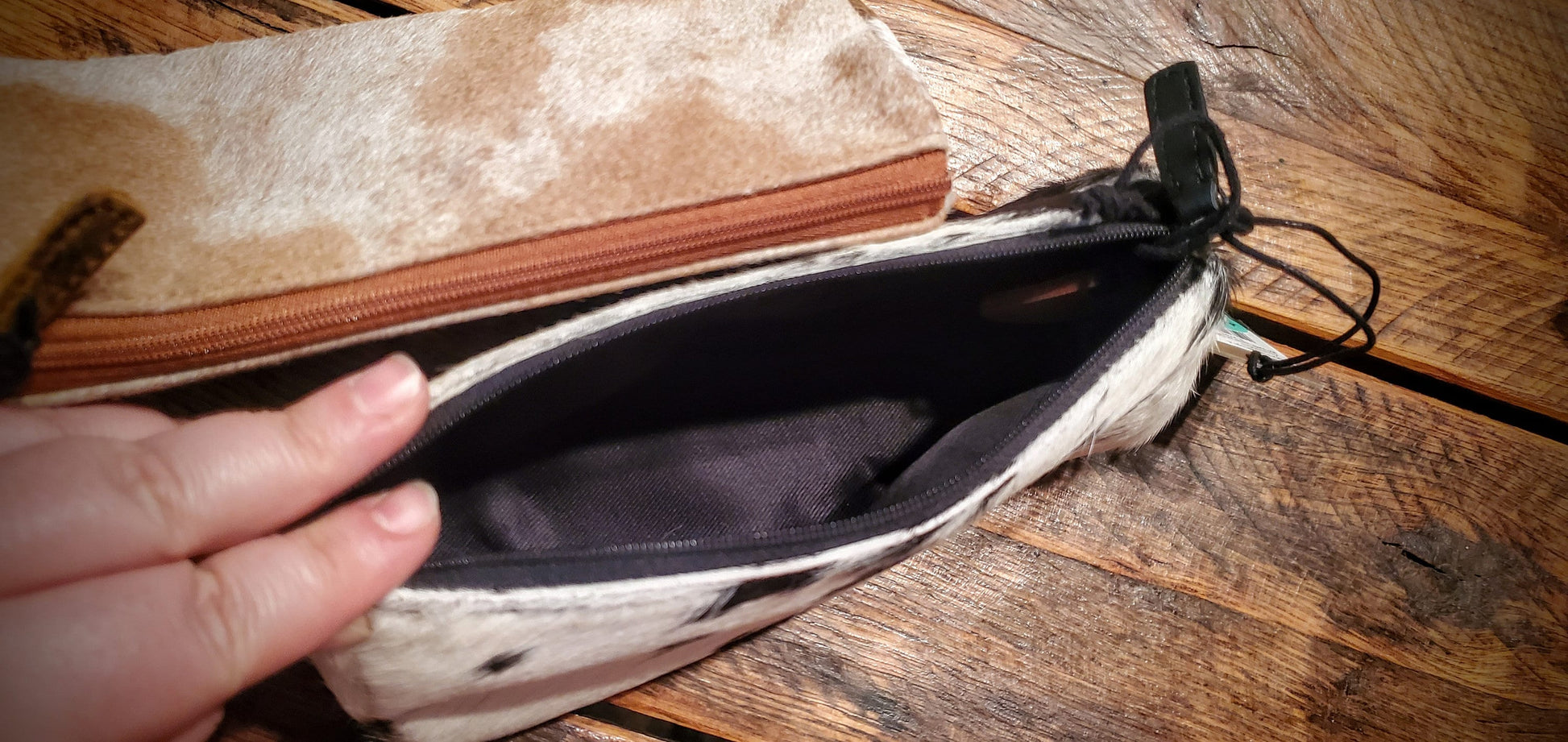 Genuine Cowhide Makeup & Travel Bags Pouches - Great Gifts, Stocking Stuffers!