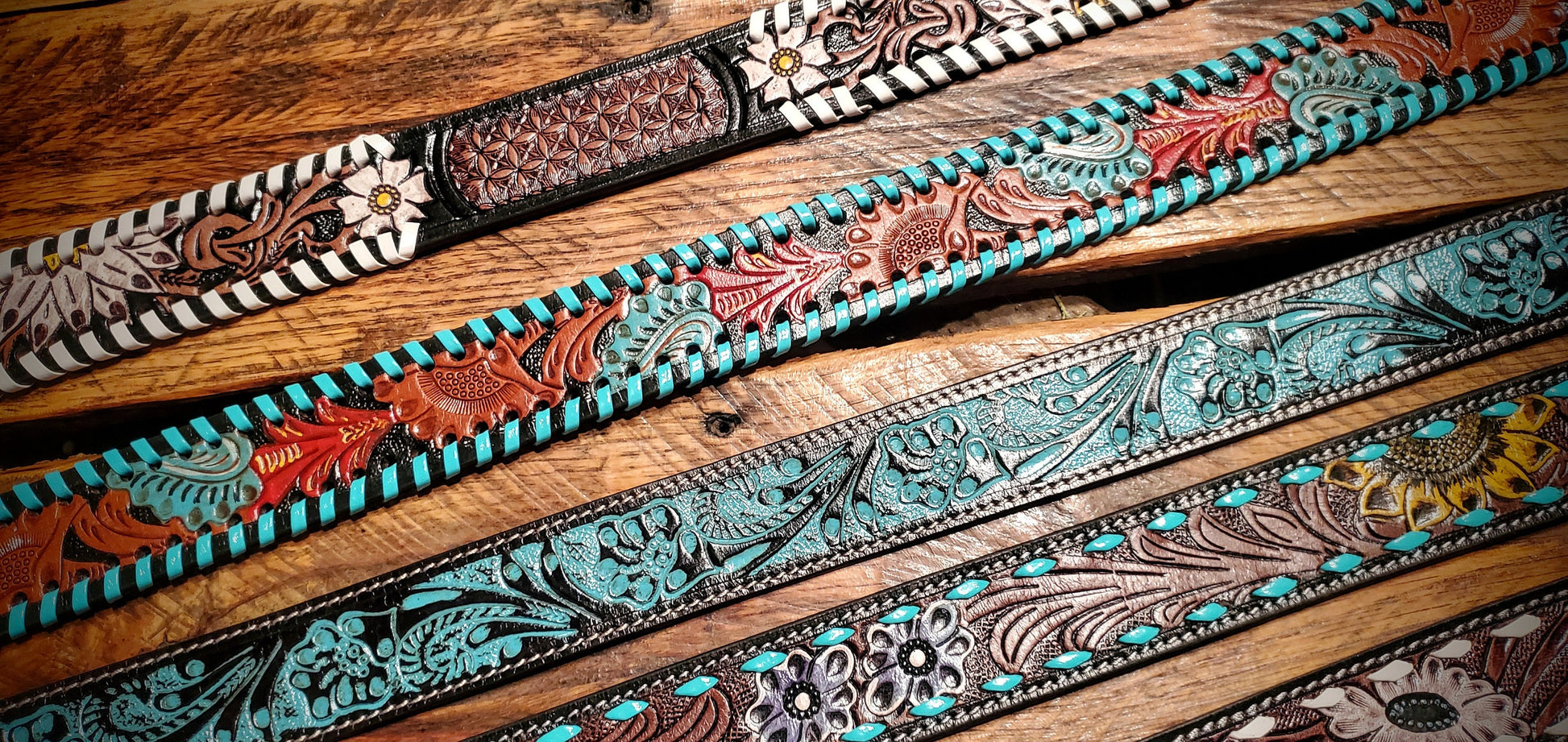 Genuine Hand Tooled Western Leather Crossbody Purse Straps - Upgrade Your Favorite Purse!