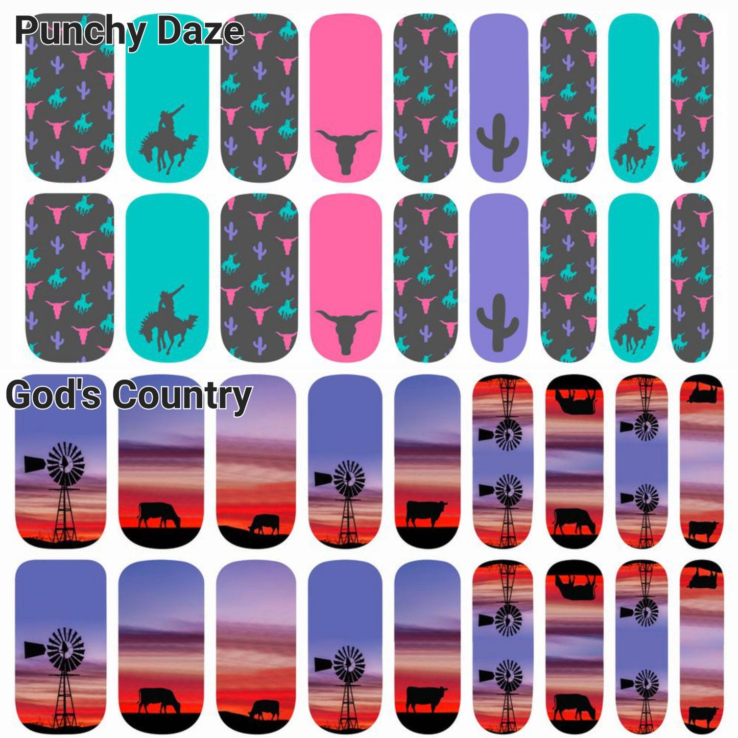 Western Manicure & Pedicure Nail Polish Strips - Great cheap gifts and stocking stuffers!