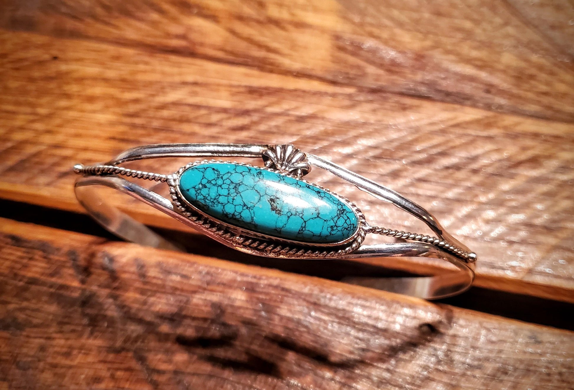 Sterling Silver & Turquoise Bangle Bracelet