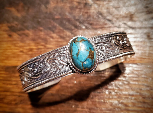 Sterling Silver & Turquoise Bangle Bracelet